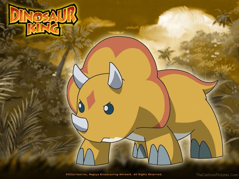 Yellow Triceratops Dinosaur
