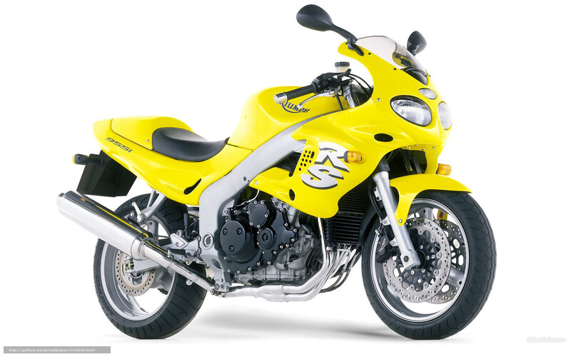 yellow triumph motorcycle