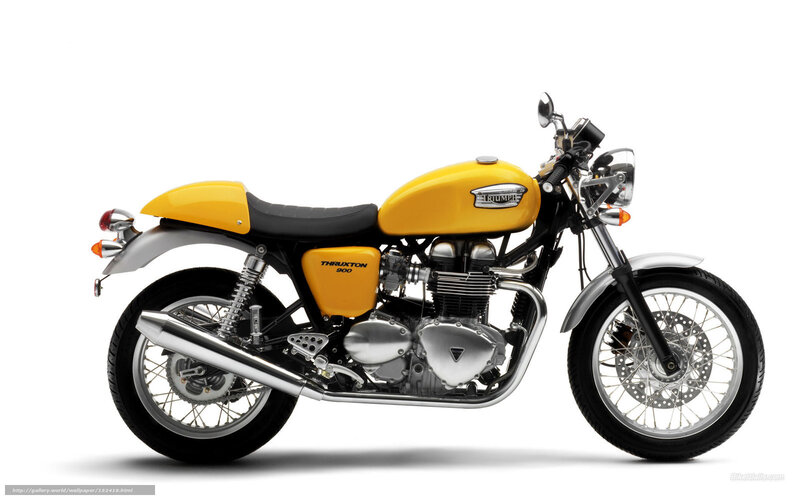 Yellow Triumph Motorcycle — Neutral