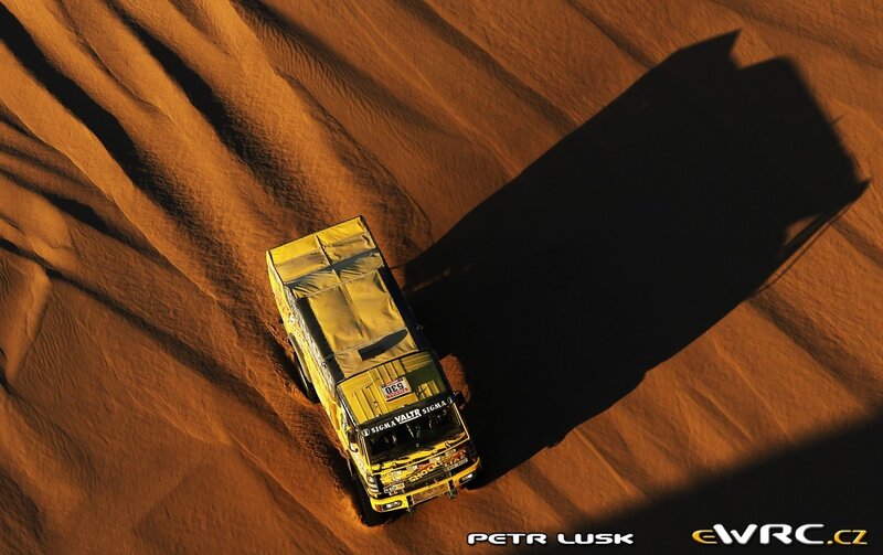Yellow Truck in Desert