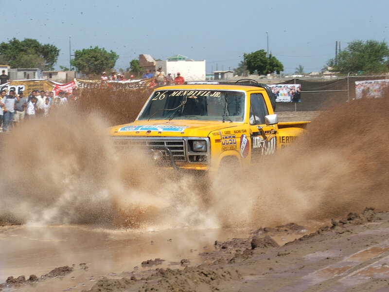 Yellow Truck in Mud