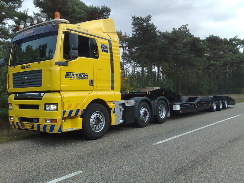 Yellow Truck on Road