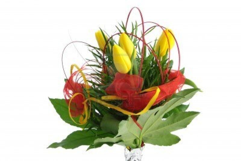 Yellow Tulip Bouquet — Festive