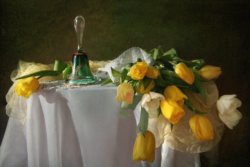 Yellow Tulips and Green Bell