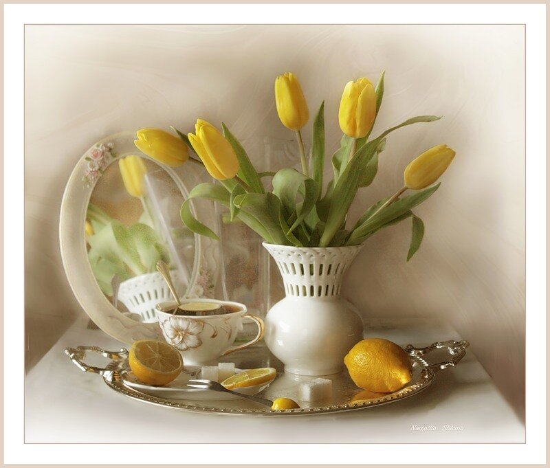 Yellow Tulips and Lemons