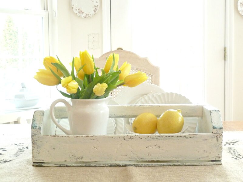 Yellow Tulips in Tray