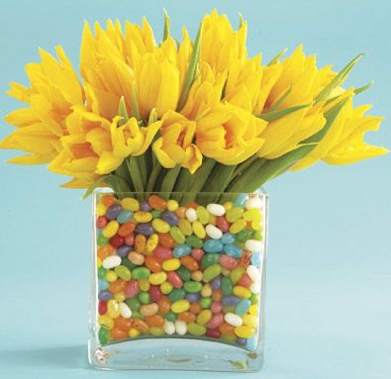 Yellow Tulips in Vase — Bright, Spring, Photograph