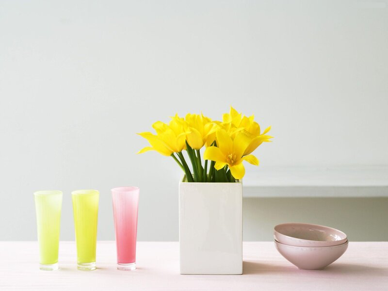 Yellow Tulips in Vase — Calm, Spring