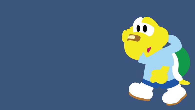 Yellow Turtle Character — Blue