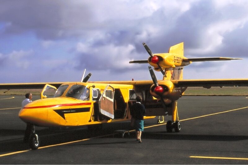 Yellow Twin-engine Plane
