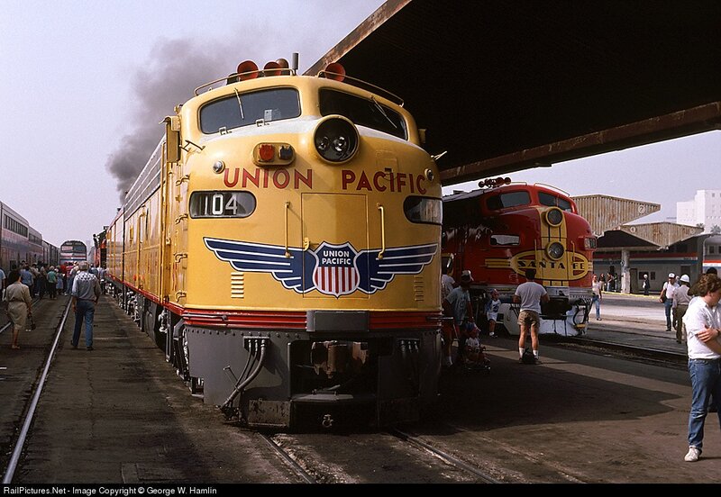 Yellow Union Pacific Locomotive