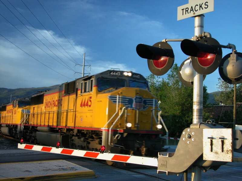 Yellow Union Pacific Train