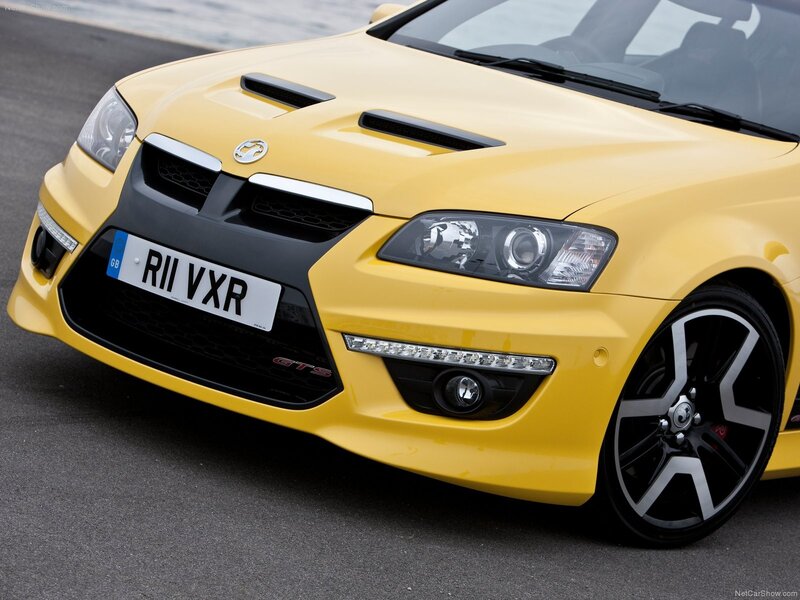 yellow Vauxhall GTS front view