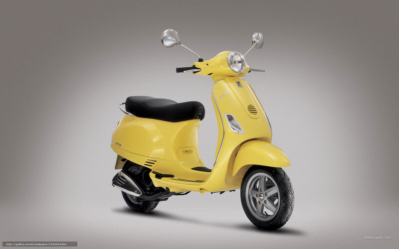 Yellow Vespa scooter