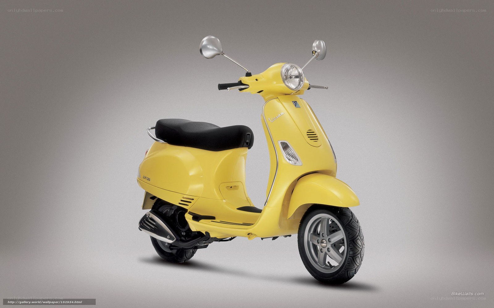 Yellow Vespa scooter