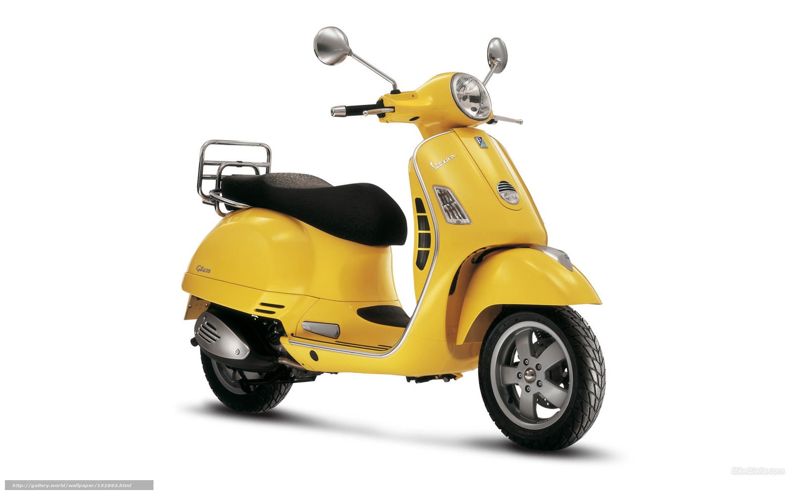Yellow Vespa scooter