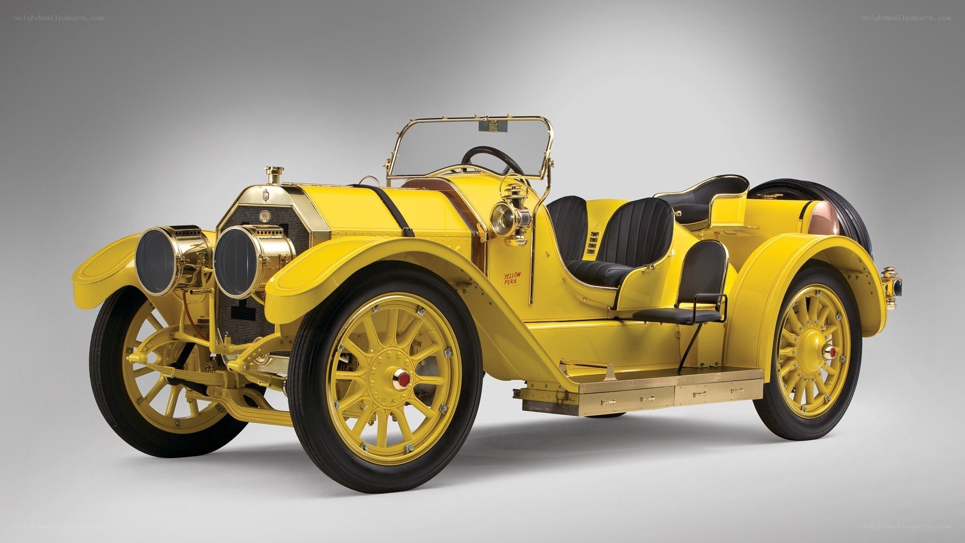 Yellow vintage car