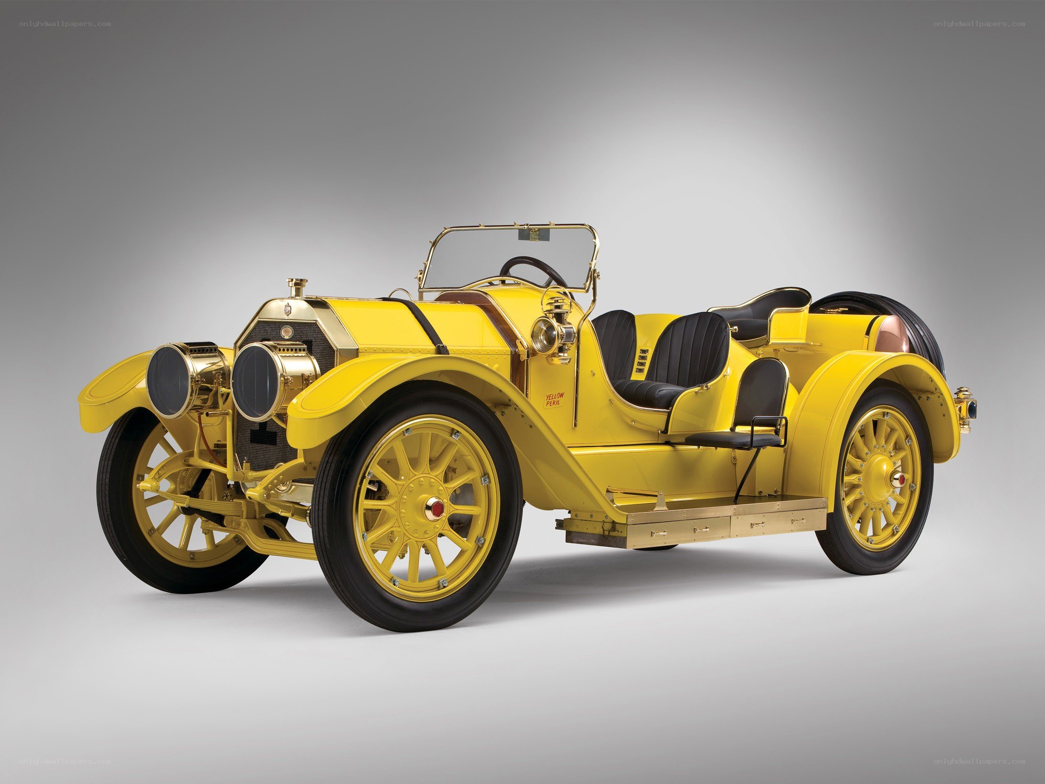Yellow vintage car