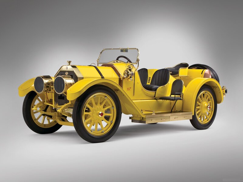 Yellow vintage car