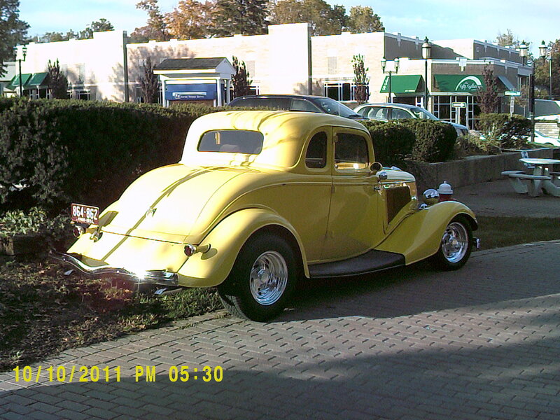 Yellow Vintage Car — Calm, Afternoon, Photograph