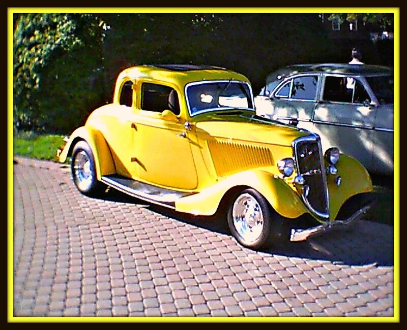Yellow Vintage Car — Calm, Afternoon