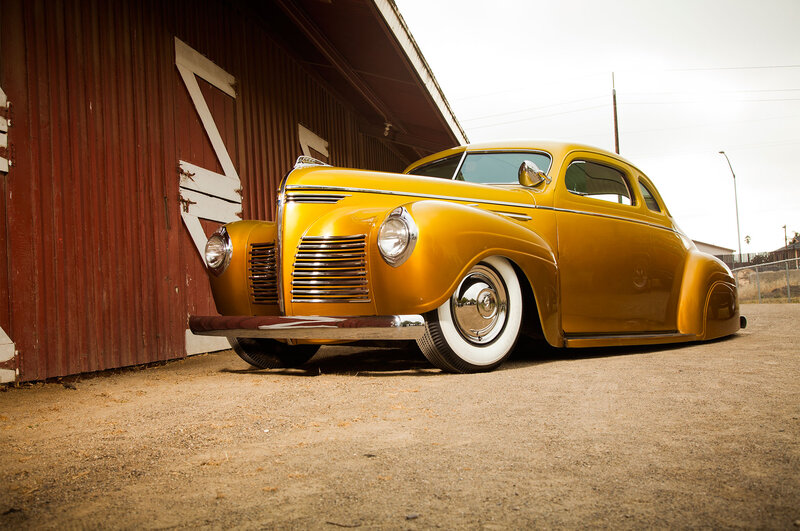 Yellow Vintage Car — Dramatic, Afternoon, Photograph
