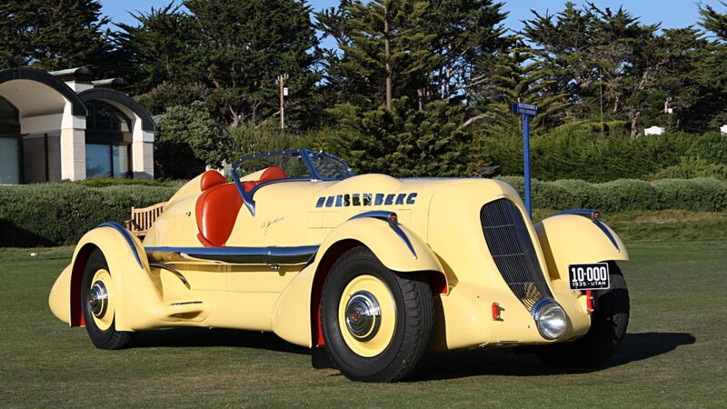Yellow Vintage Car — Serene, Afternoon, Photograph, Grass