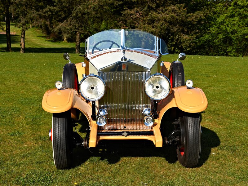 Yellow Vintage Car — Serene, Afternoon, Photograph, Grass, Trees