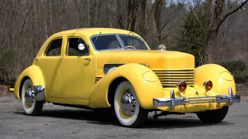 Yellow vintage car