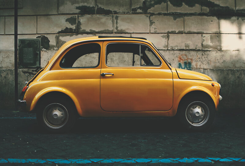 Yellow Vintage Car — Urban