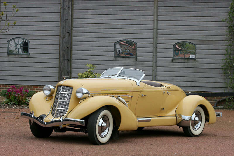 Yellow Vintage Convertible — Calm, Photograph