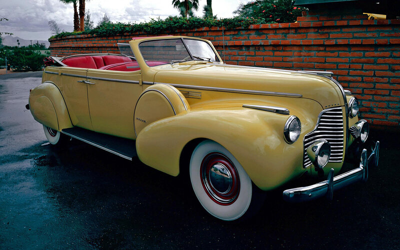 Yellow Vintage Convertible — Dramatic