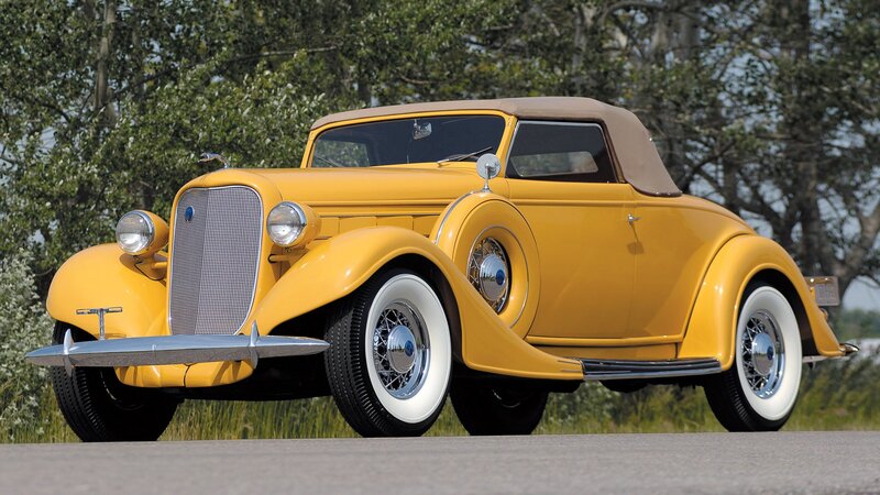Yellow Vintage Convertible — Serene, Afternoon