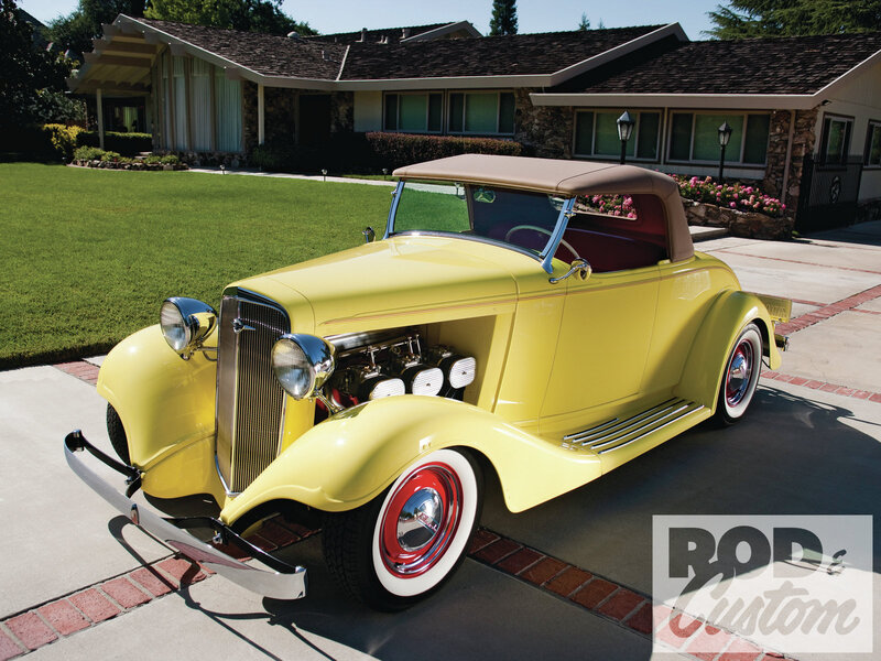 Yellow Vintage Convertible
