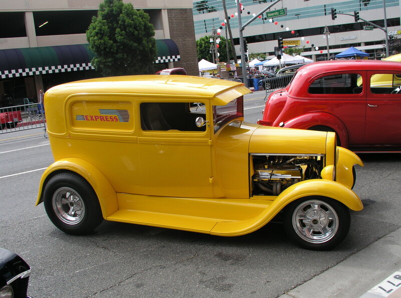 Yellow Vintage Delivery Car