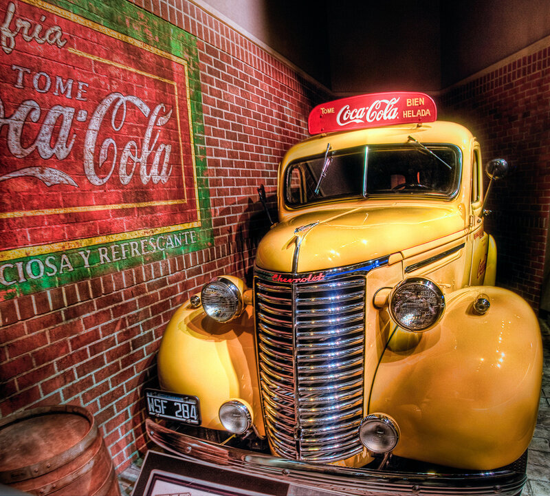 Yellow Vintage Delivery Truck