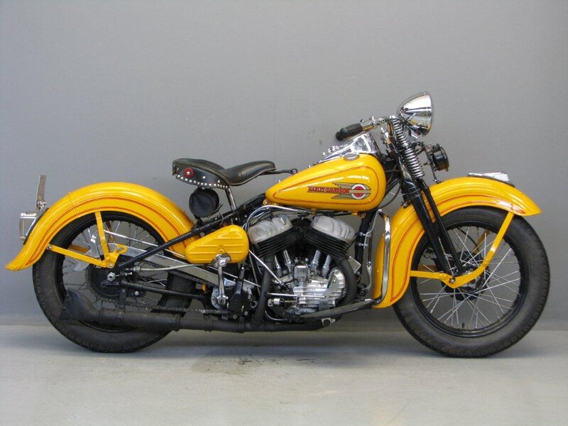 Yellow Vintage Motorcycle
