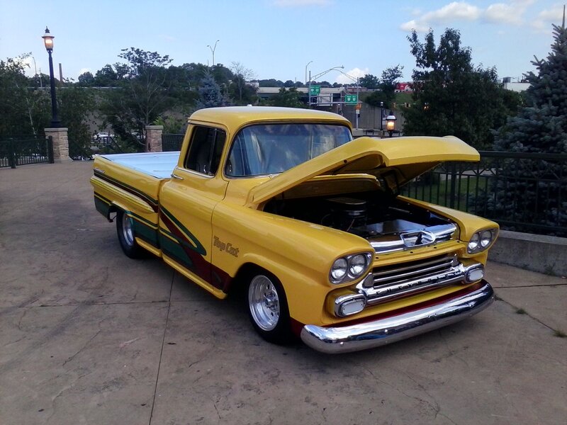 Yellow Vintage Pickup Truck — Calm, Sunset