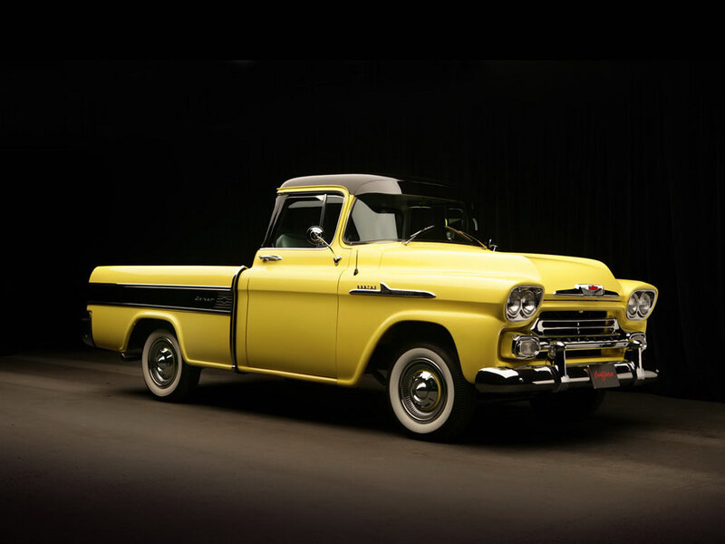 Yellow Vintage Pickup Truck — Dramatic