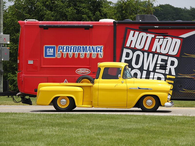 Yellow Vintage Pickup Truck — Outdoor, Afternoon