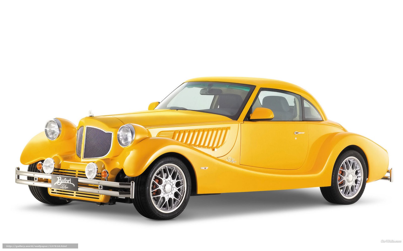 Yellow vintage-style car
