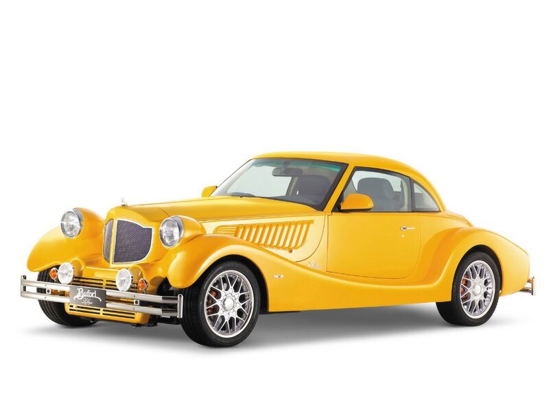 yellow vintage-style sports car