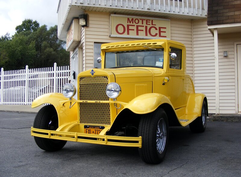 Yellow Vintage Truck — Calm, Afternoon