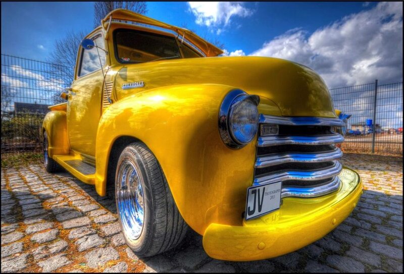 Yellow Vintage Truck — Dramatic