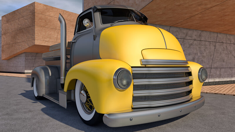 Yellow Vintage Truck — Neutral