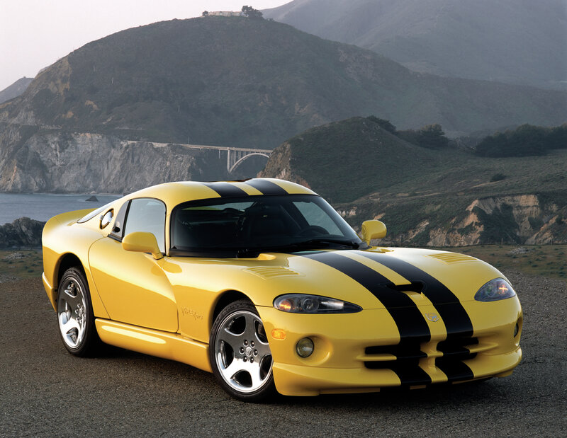 Yellow Viper sports car