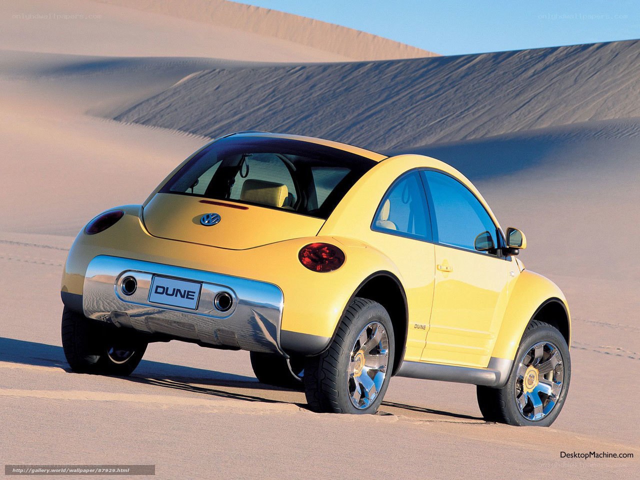 Yellow Volkswagen Dune Beetle