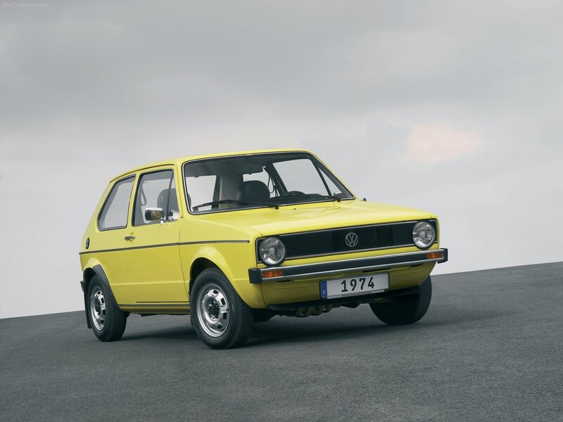 Yellow Volkswagen Golf from 1974