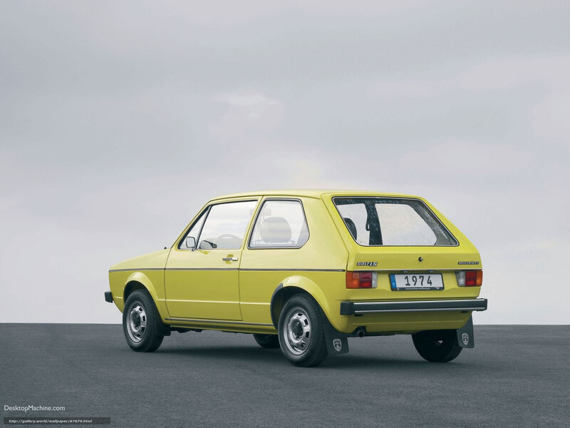 Yellow Volkswagen Golf — Neutral, Photograph
