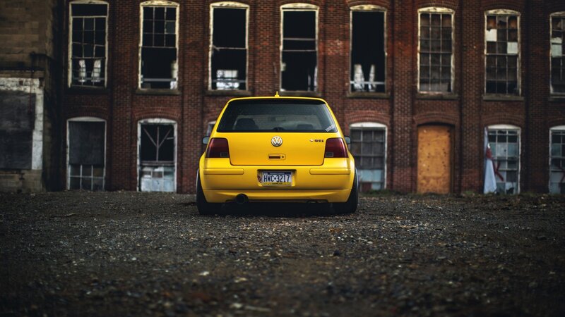 Yellow Volkswagen Golf